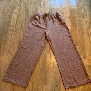 SHEIN Brown Wide-Leg‎ Pants Size L